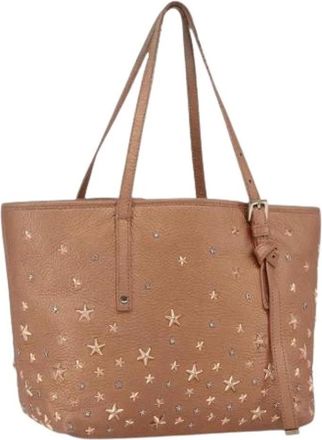 Jimmy Choo London Pre-owned Tote Bag - Dames - Vintage Shopper - Bruin - ONE Size - Leer - Vintage