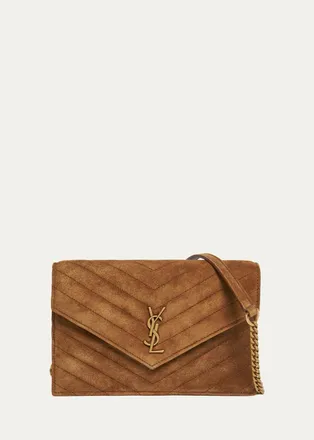 Saint Laurent Cassandre Suede Shoulder Bag