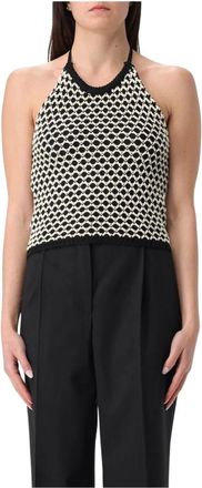 Simona Corsellini Chic Geometric Knit Top