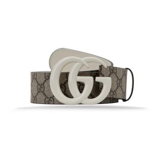Gucci Leren riem met logo-gesp - Heren - Riemen - Veelkleurig - 70 CM - Leer - Accessoires