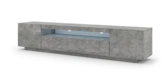 AKL FURNITURE Mueble para TV efecto madera Gris LED