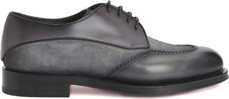 Santoni Colin derby schoenen met suède vlak - Grijs