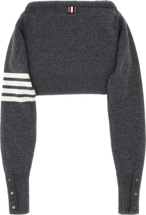 Thom Browne Unisex Melange Grey Wool Clutch 035 Merino