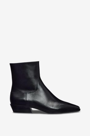 Reformation Stiefeletten mit kubanischem Absatz aus Leder Dominique