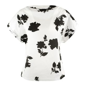 Liviana Conti Rose Cotton Shirt Boat Neckline