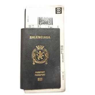 Balenciaga Black Leather Long Wallet (Bi-Fold) (Pre-Owned)