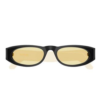 Valentino Sunglasses Vg0007 S 003 Ivory Black/Yellow Women
