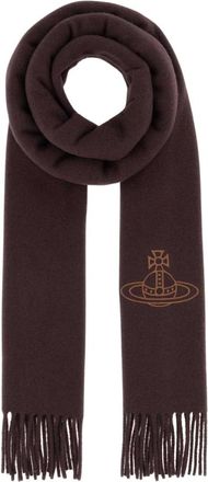 Vivienne Westwood Slender Scarf - Dames - Accessoires - Bruin - Maat: ONE Size Wol