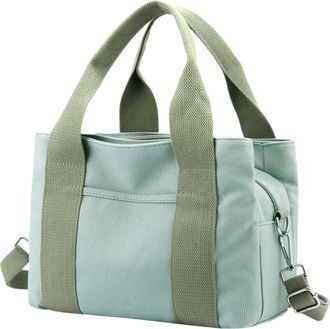 Generic Wallet Keychain Men Set Capacity Canvas Bag Casual Handbag Bag Work Class Handbag Cell Phone Wallet With Strap (Green, One Size)