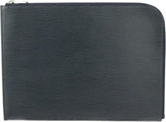 Louis Vuitton Tweedehands leren Louis Vuitton tassen - Heren - Vintage Tassen - Blauw - ONE Size - Leer - Vintage