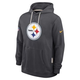 Nike Pittsburgh Steelers Initial Home Sideline Nike Mens Dri-FIT NFL Pullover Hoodie in Grey | 03AZ06F7L-A0M
