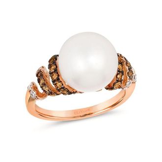 Le Vian Ladies Wisdon Pearls Rings set in 14K Strawberry Gold