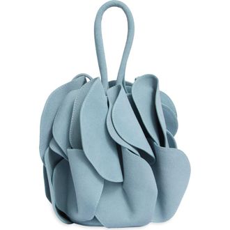 Farm Rio Suede Flower Handbag in Ice Blue at Nordstrom