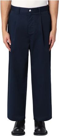 New Amsterdam Surf Association Blauwe Katoen Polyester Broek - Heren - Straight fit broeken - Blauw - W32 - Katoen - Broeken