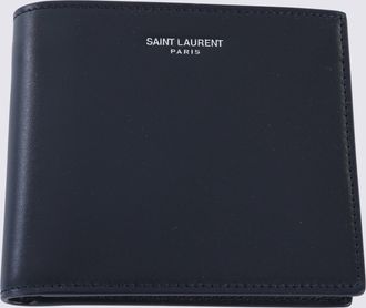 Saint Laurent Dark Blue Leather Wallet