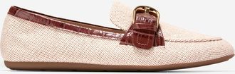 Cole Haan Womens Grand Ambition Alette Buckle Loafers - Beige Size 10.5