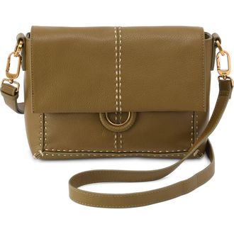 Hobo Austin Flap Leather Crossbody Bag in Sunlit Sage at Nordstrom