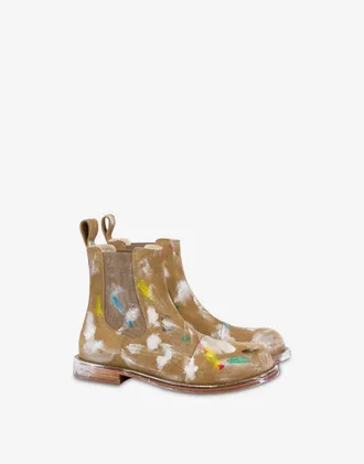 Moschino Suede Beatles boots - Beige