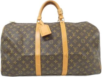 Louis Vuitton Monogram Marron Coated Canvas Boston Bag (Pre-Owned)