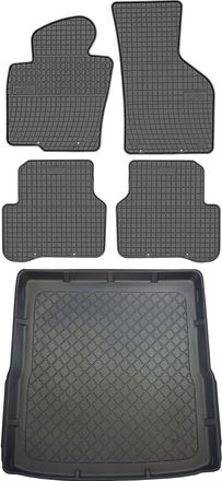 OEM Volkswagen Passat B6 Kombi De 2005 A Septiembre De 2010. Juego De Alfombrillas De Goma Para Coche Y Alfombrilla Para Maletero