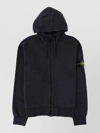 Stone Island hooded jacket ribbed cuffs stretch hem