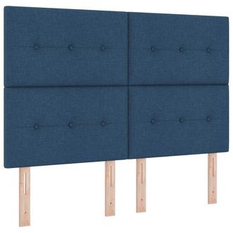 vidaXL Vidaxl Letto A Molle Con Strisce Led Blu 140 X 200 Cm Tessuto