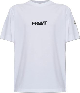 Moncler Logo Motif T-shirt - Heren - T-shirts - Wit - S - Katoen - Tops