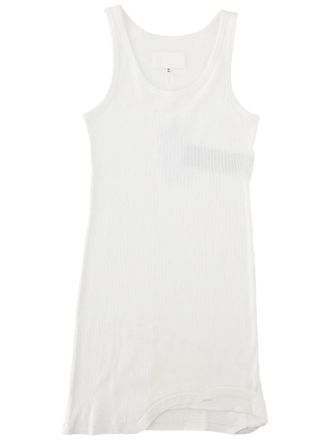 Maison Margiela White Cotton Scoop-Neck Sleeveless Day Dress