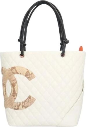 Chanel Pre-owned Tote Bags, female, White, Size: ONE SIZE Pre-owned Tote Bag