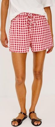 Rails Jenner Gingham Pull-On Linen Shorts in Picnic Check at Nordstrom, Size X-Small