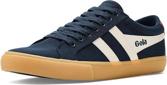 Gola Varsity Mens Classic Shoes Navy/Off White/Deep Red/Gum : 10.5 D - Medium, Leather/Textile