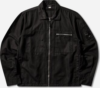 C.P. Company Men s Cotton / Linen Overshirt Black