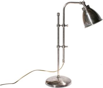 PIB L&aacute;mpara de mesa de lat&oacute;n plateado