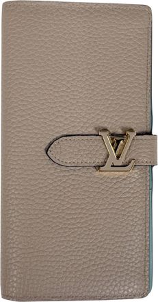 Louis Vuitton Galle Light Blue Leather Long Wallet (Bi-Fold) (Pre-Owned)