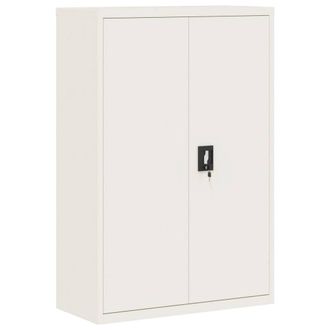 Berkfield Home File Cabinet White 90x40x140 cm Steel | Size: 90 x 40 x 140 cm