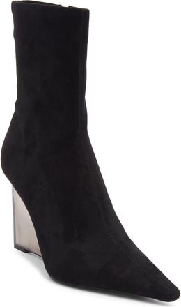 Jeffrey Campbell Beth Ann Wedge Bootie in Black Suede Combo at Nordstrom, Size 5.5