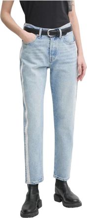 Levi's High Waisted Straight Jeans - Dames - Regular Fit Jeans - Blauw - W25 L28 - Katoen - Jeans