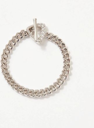 Native Gem Womens Infinity Chainlink Bracelet In Silver
