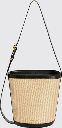 Jil Sander Borsa a secchiello Cannolo Jil Sander in rafia e pelle