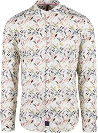 Koon Multicolor Leaf Stretch Cotton Shirt