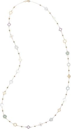 Tory Burch Forget Me Not Long Station Necklace in Gold Multi at Nordstrom