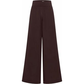 Cecil Wijde Pijpen Broeken - Dames - Broeken - Bruin - Maat: XL Viscose
