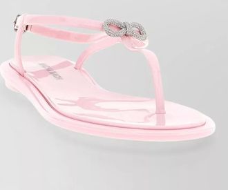 Mach & Mach bow strap flat sandals open toe
