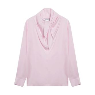 Max Mara Blouses, female, Pink, Size: S Mxmbadia Silk Shirt