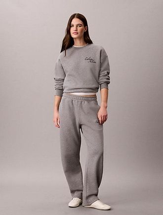 Calvin Klein Sudadera De Felpa De Algod&oacute;n Con Bajo Abullonado