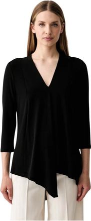 Joseph Ribkoff Asymmetrische tuniek - Dames - Blouses - Zwart - M - Polyester - Overhemden