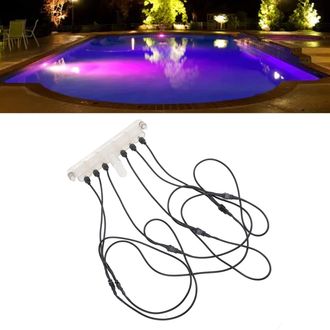 Infinite Fuente De Cascada Led Rgb De 12 V - Salida De Cascada Para Piscina Y Estanque De Jard&iacute;n - 260 X 105 Mm Con Di&aacute;metro De Conexi&oacute;n De 22 Mm