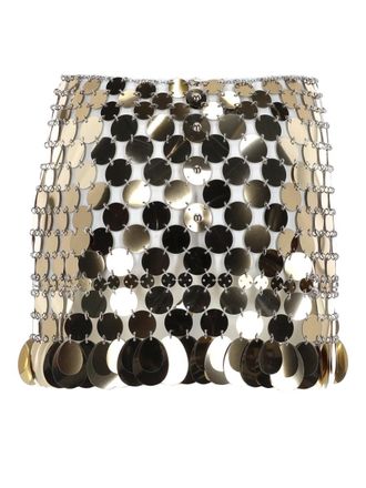 Paco Rabanne Gold Sequin-Embellished Skirt - Gold