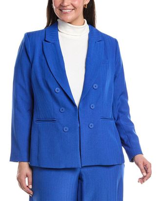Tahari by ASL Plus Solid Blazer