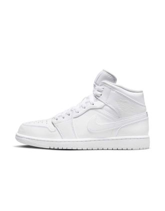 Nike Air Jordan 1 mid scarpe bianche-Bianco